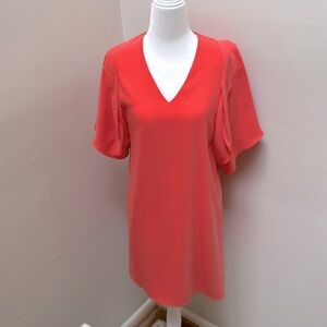 ANNA CATE- Peach Dress with Bell Sleeves